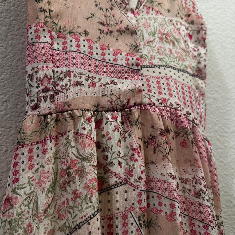 Paper Crane Pink and Cream Floral Dress